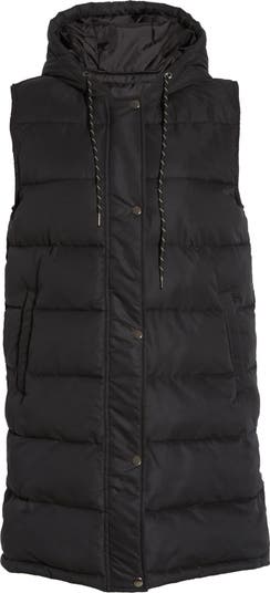 Zella☆Long Hooded Puffer Vest Zella Long Hooded Puffer Vest | Nordstrom