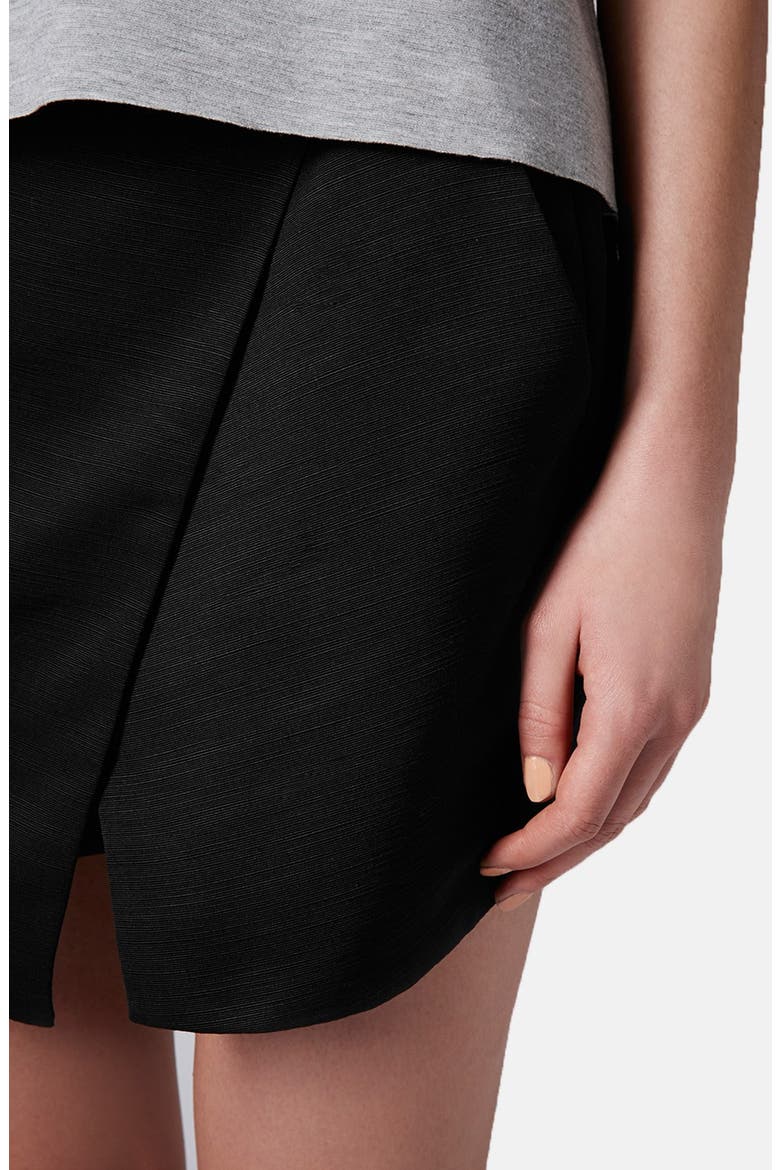 Woven Wrap Skort, Alternate, color, BLACK