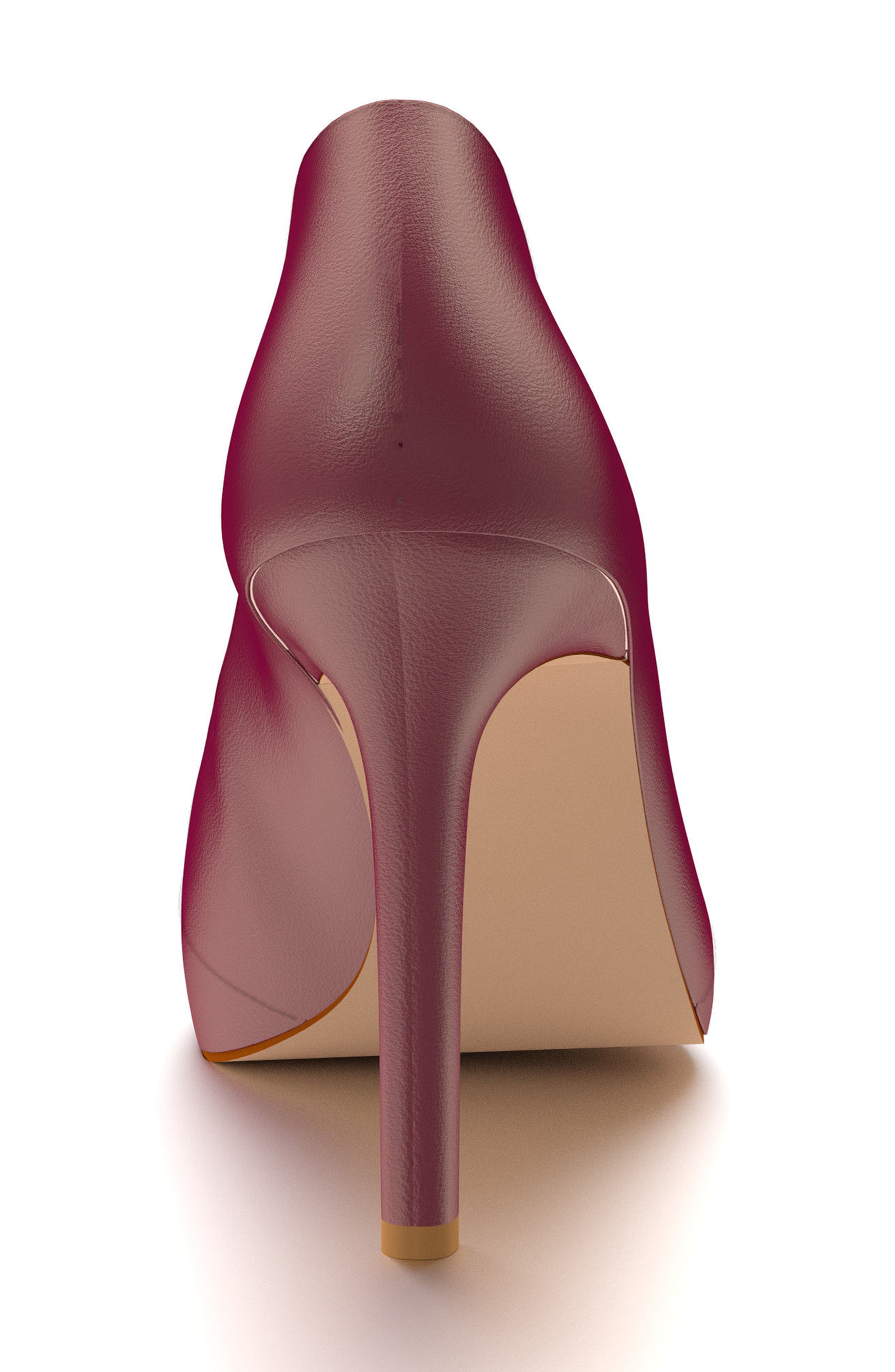 Block Heel Pump, Alternate, color, BURGUNDY LEATHER