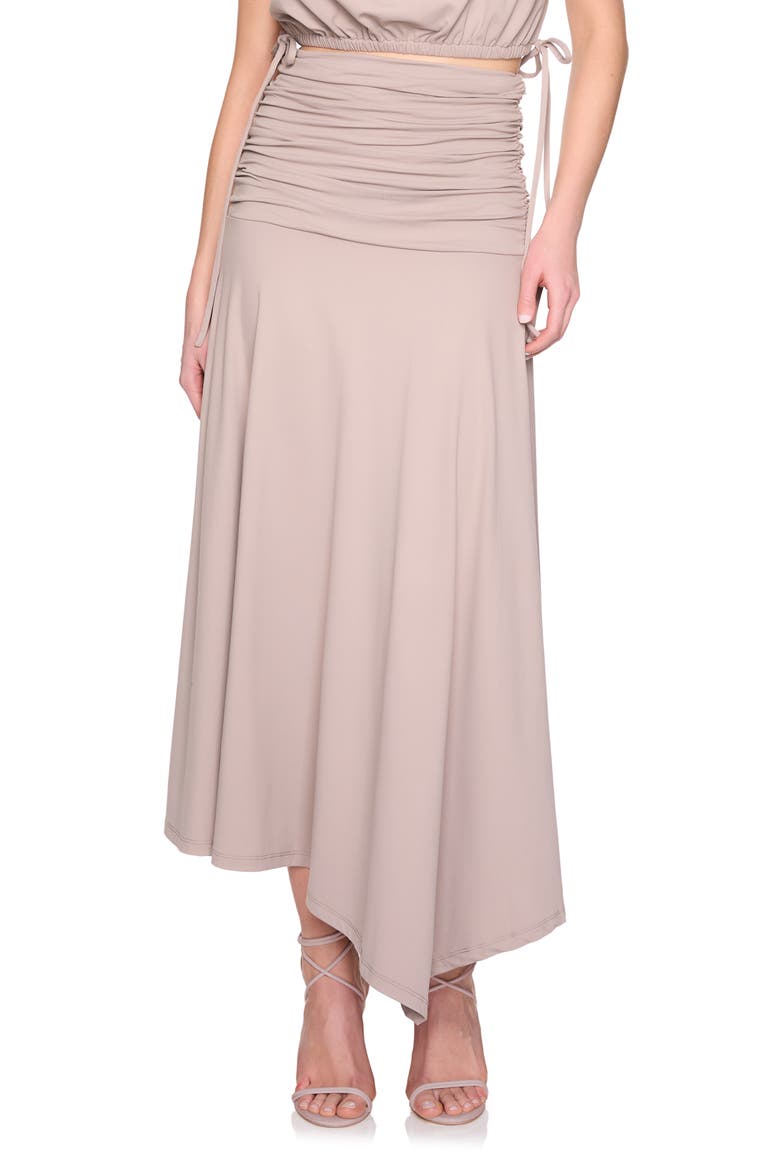Gathered Midi Skirt, Main, color, SANDSTONE