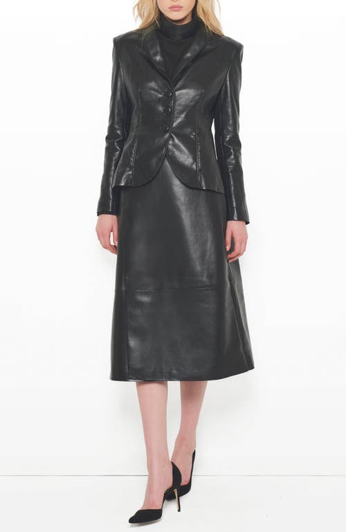 As By Df Denise Recycled Tailored Leather Blazer In Black