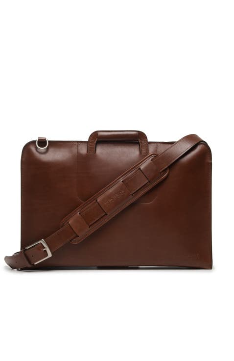Jackson Zippered Leather Briefcase