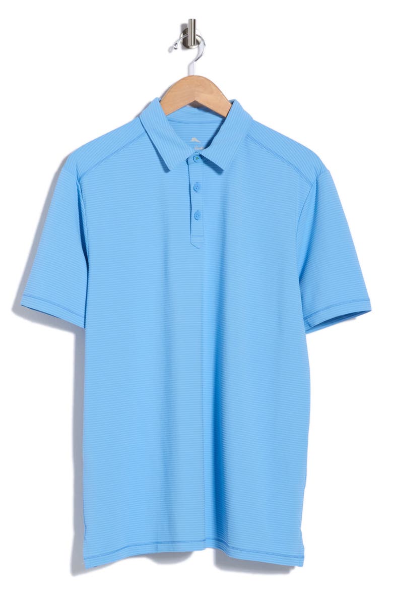 Costa Wave Seersucker Stripe IslandZone® Polo, Alternate, color, BLUE ISLES
