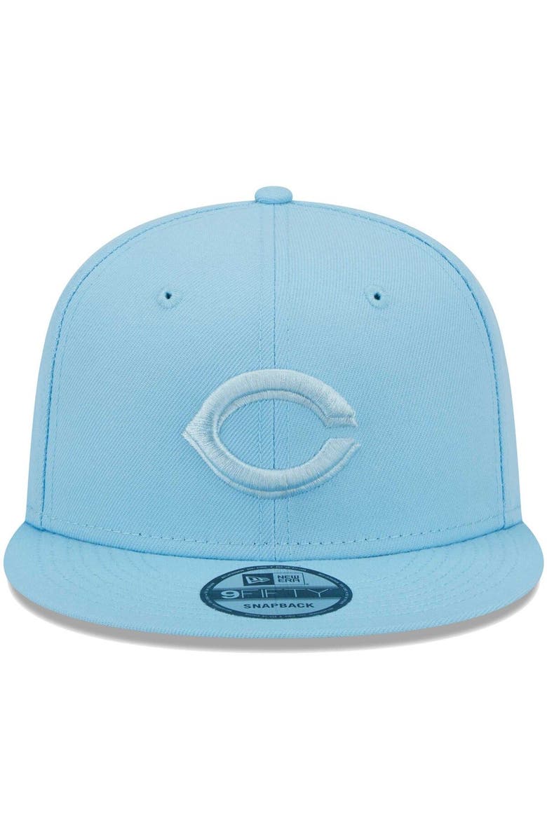 New Era Men's New Era Light Blue Cincinnati Reds Spring Color Basic 9FIFTY Snapback Hat, Alternate, color,