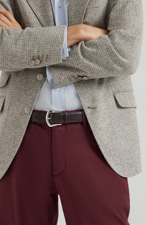 Brunello Cucinelli Garment-dyed Gabardine Trousers In Red