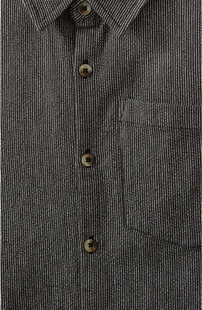 Cotton On Kids Kid's Carter Long Sleeve Skate Shirt, Alternate, color, Balmoral Black Pinstripe