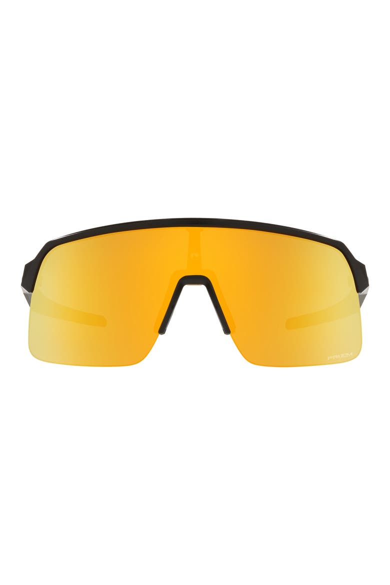 Sutro Lite 139mm Prizm™ Wrap Shield Sunglasses, Main, color, MATTE BLACK/ PRIZM 24K