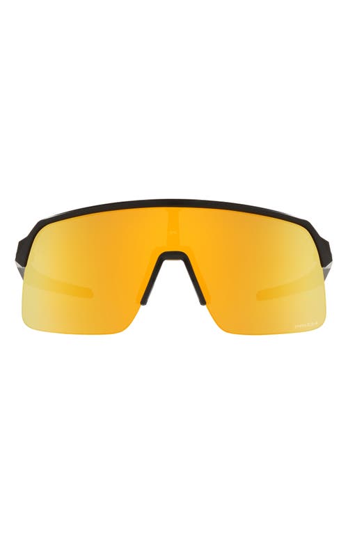 Oakley Sutro Lite 139mm Prizm™ Wrap Shield Sunglasses in Matte Black/prizm 24K at Nordstrom
