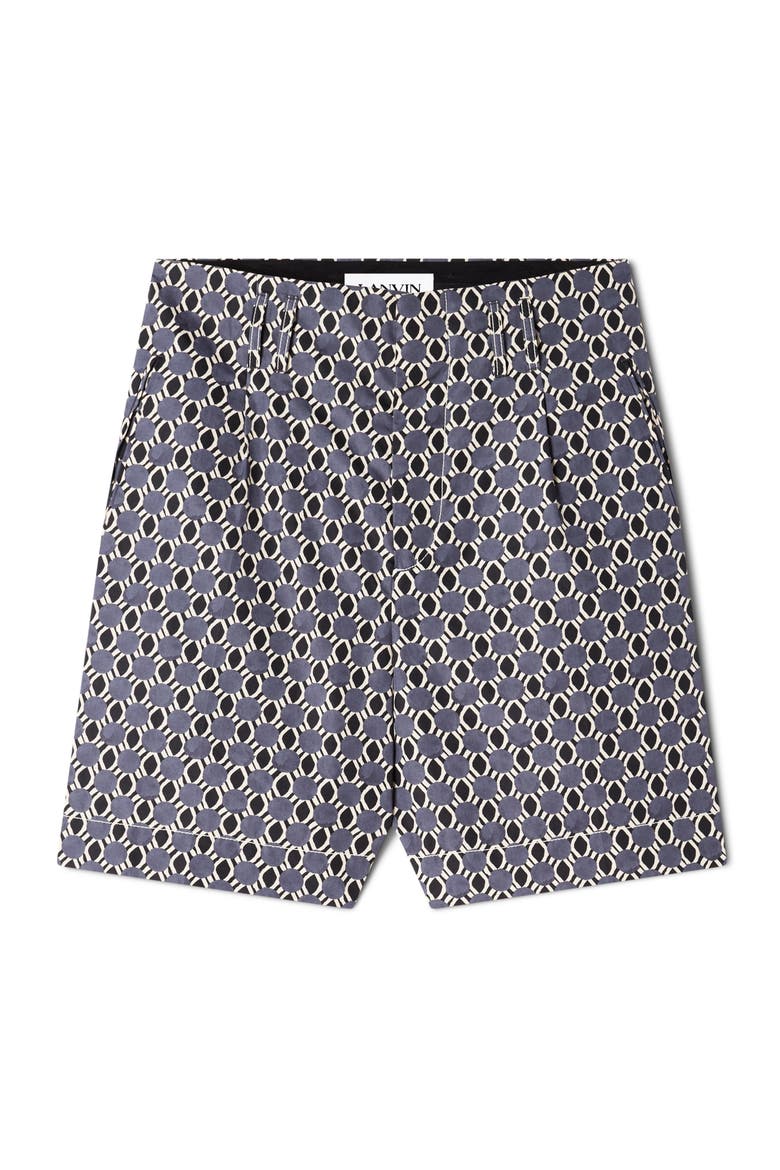 Printed Cotton Shorts, Alternate, color, Storm/Black