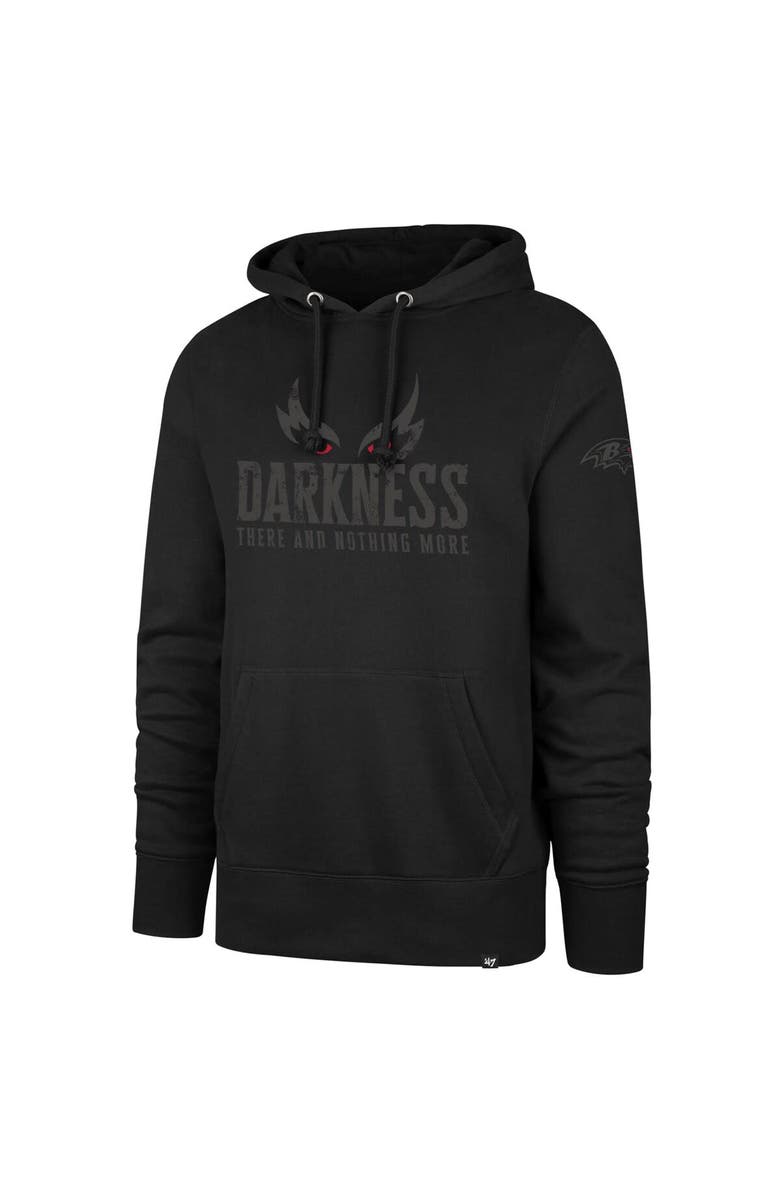 '47 Men's '47 Black Baltimore Ravens Darkness Falls Pullover Hoodie, Alternate, color, Black