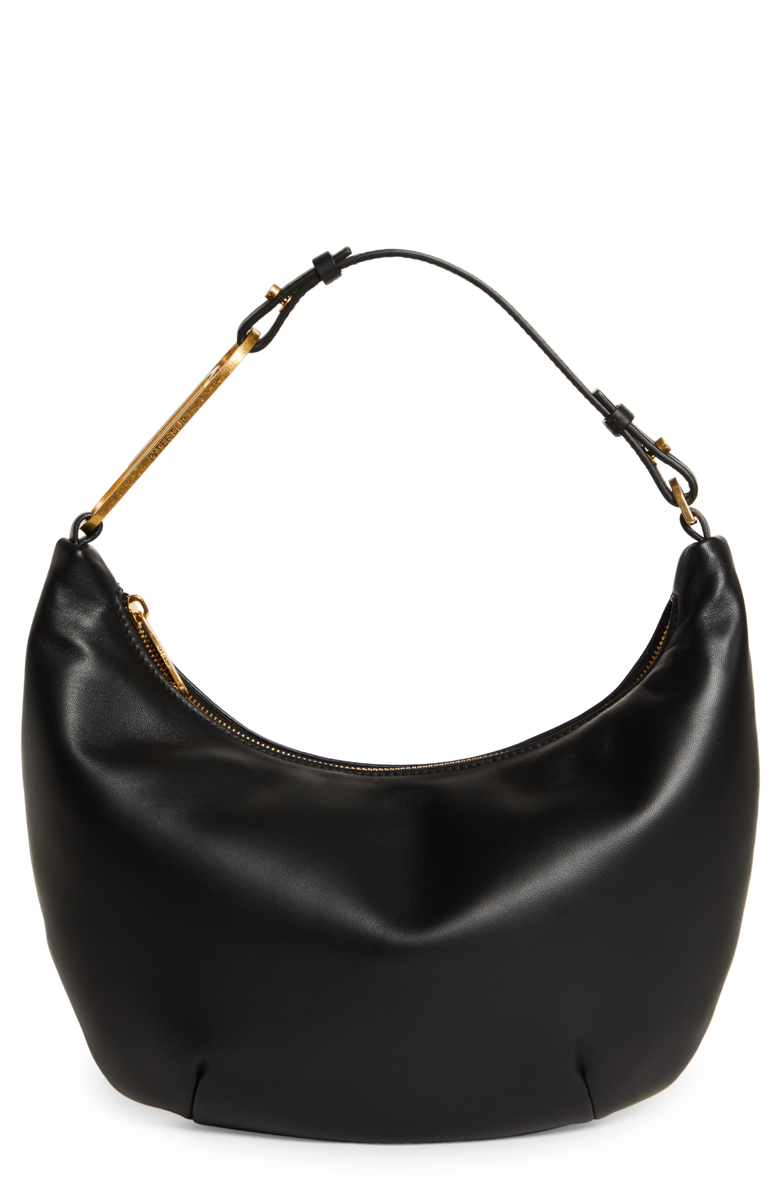 Off-White Paper Clip 28 Leather Hobo Bag, Main, color, 