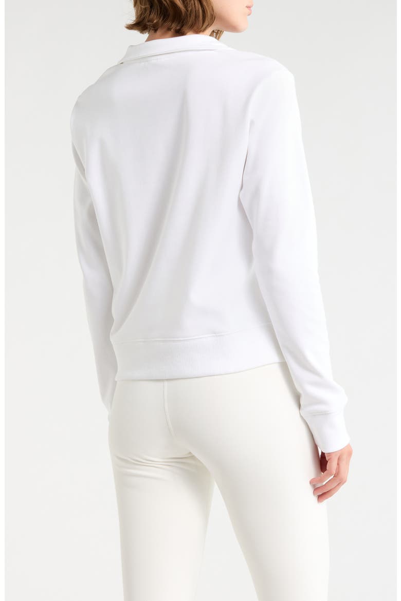 Tasmin Quarter Zip Sweatshirt, Alternate, color, WHITE