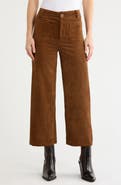 T Tahari Wide Leg Cropped Corduroy Pants