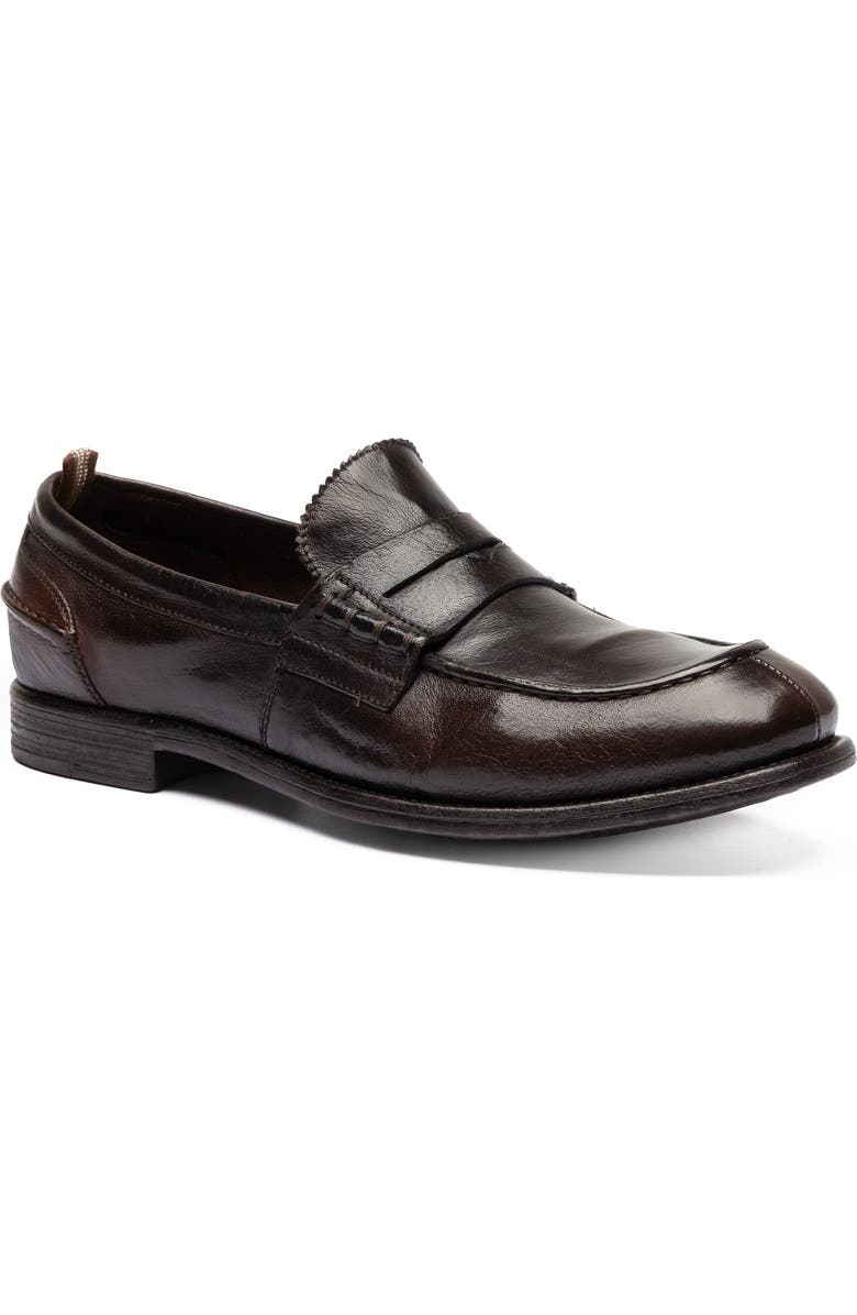 Officine Creative Chronicle 144 Leather Penny Loafer, Main, color, Brown