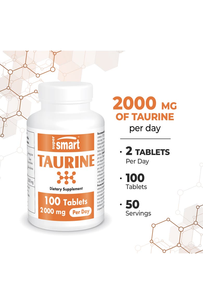 Taurine Supplement 2000mg, Alternate, color, None