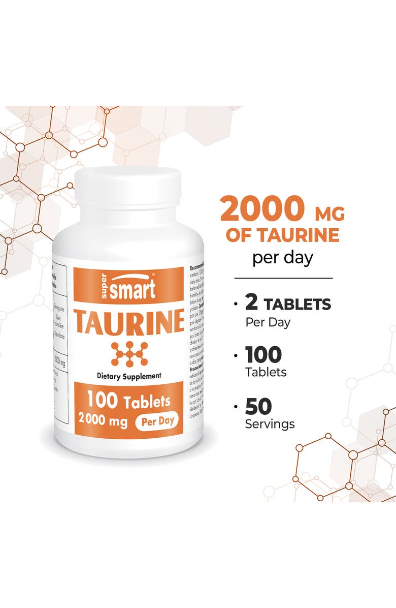 SuperSmart Taurine Supplement 2000mg, Alternate, color, NO COLOR