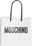 Moschino Logo Leather Shopper Tote