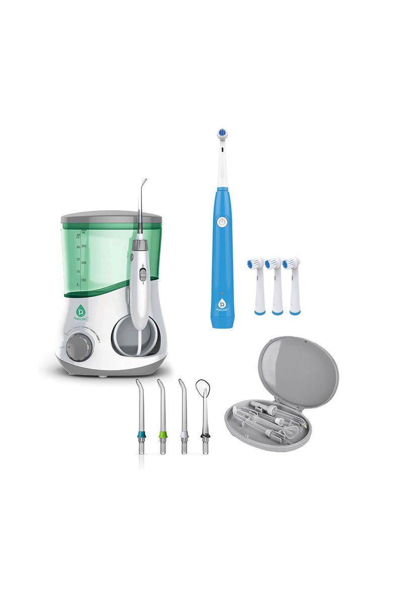 Smile Pro Bundle Professional Oral Irrigator + Rotary Toothbrush, Main, color, Multicolor