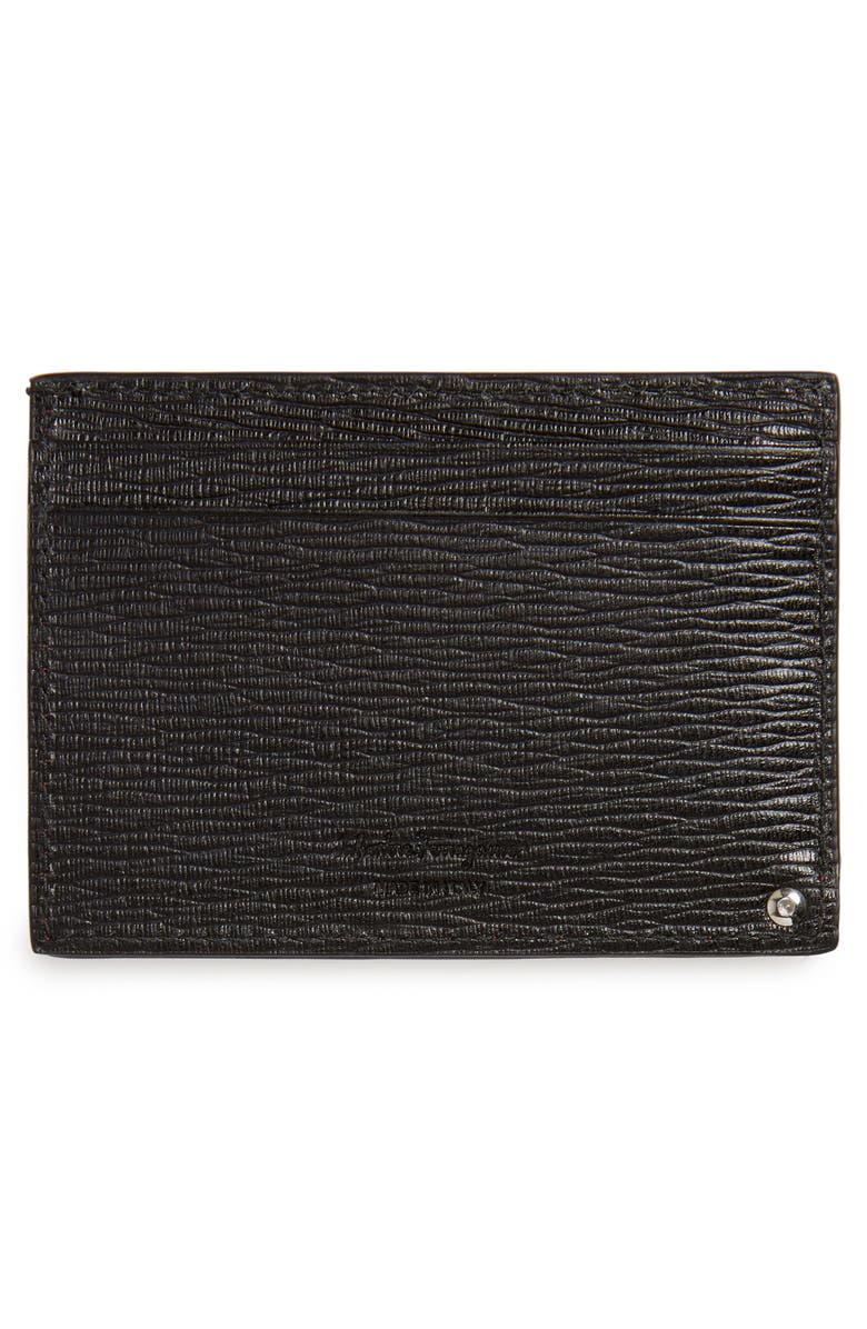 FERRAGAMO Revival Calfskin Leather Card Case, Alternate, color, 