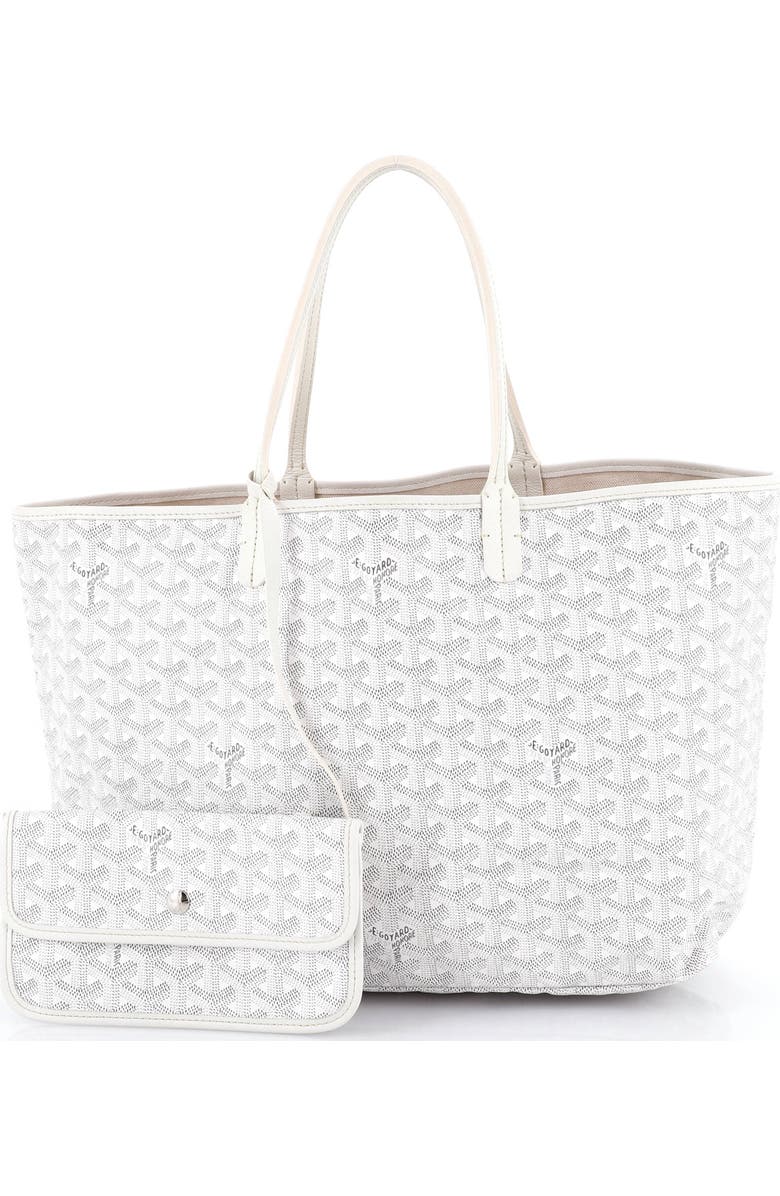 Pre-Owned Goyard Saint Louis Tote Coated Canvas PM, Alternate, color, White