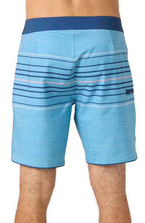 O'neill Hyperfreak Heat Stripe Swim Trunks In Blue Fade