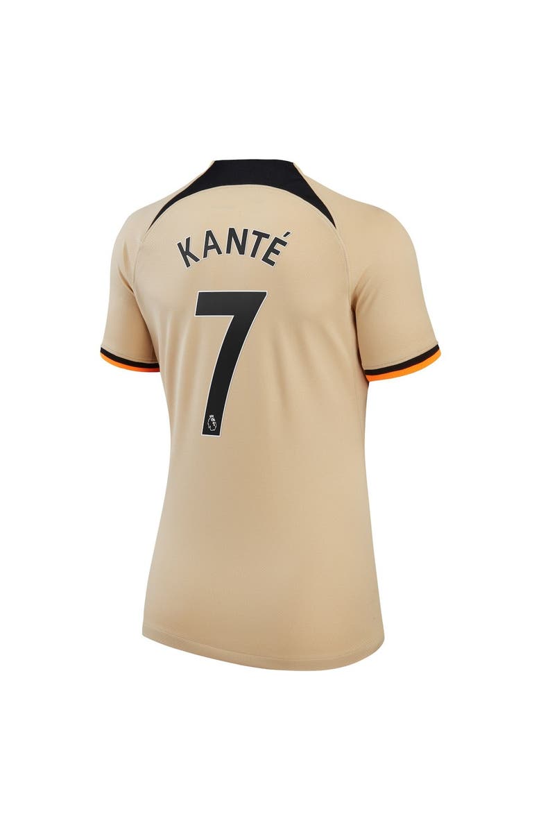 Nike Women's Nike N'Golo Kanté Gold Chelsea 2022/23 Third Replica Player Jersey, Alternate, color, 