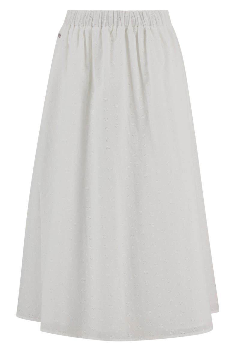 Melody Cotton Blend Eyelet Skirt, Alternate, color, WHITE