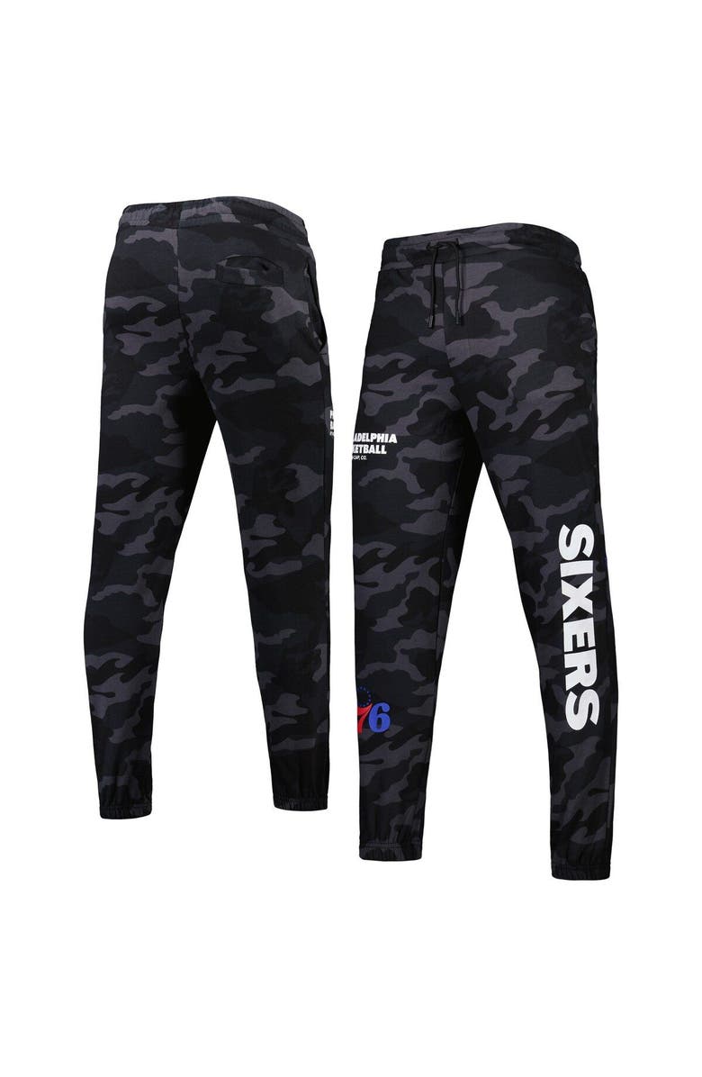 New Era Men's New Era Black/Camo Philadelphia 76ers Tonal Joggers, Main, color, Black