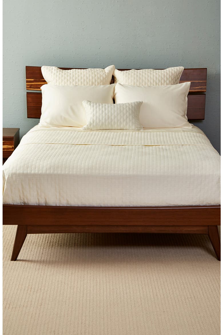 Quilted Euro Sham, Alternate, color, IVORY