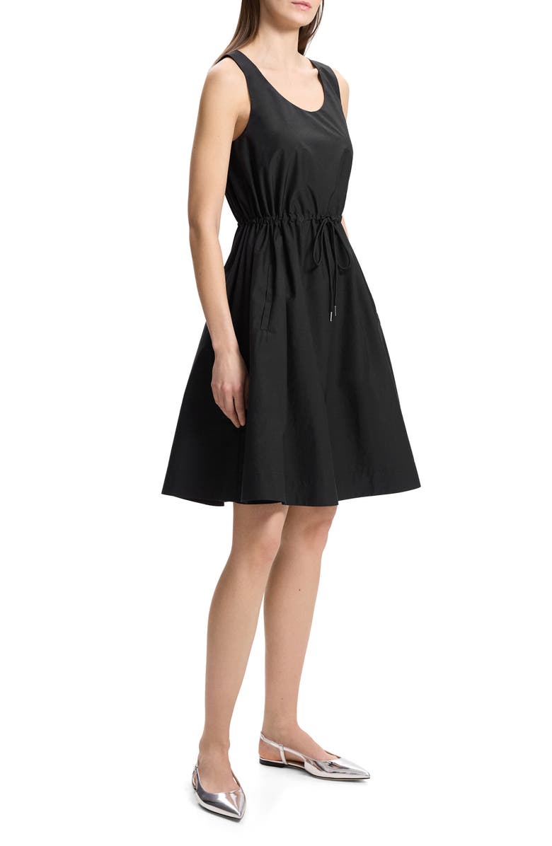 Theory Tie Waist Sleeveless Poplin Dress, Alternate, color,