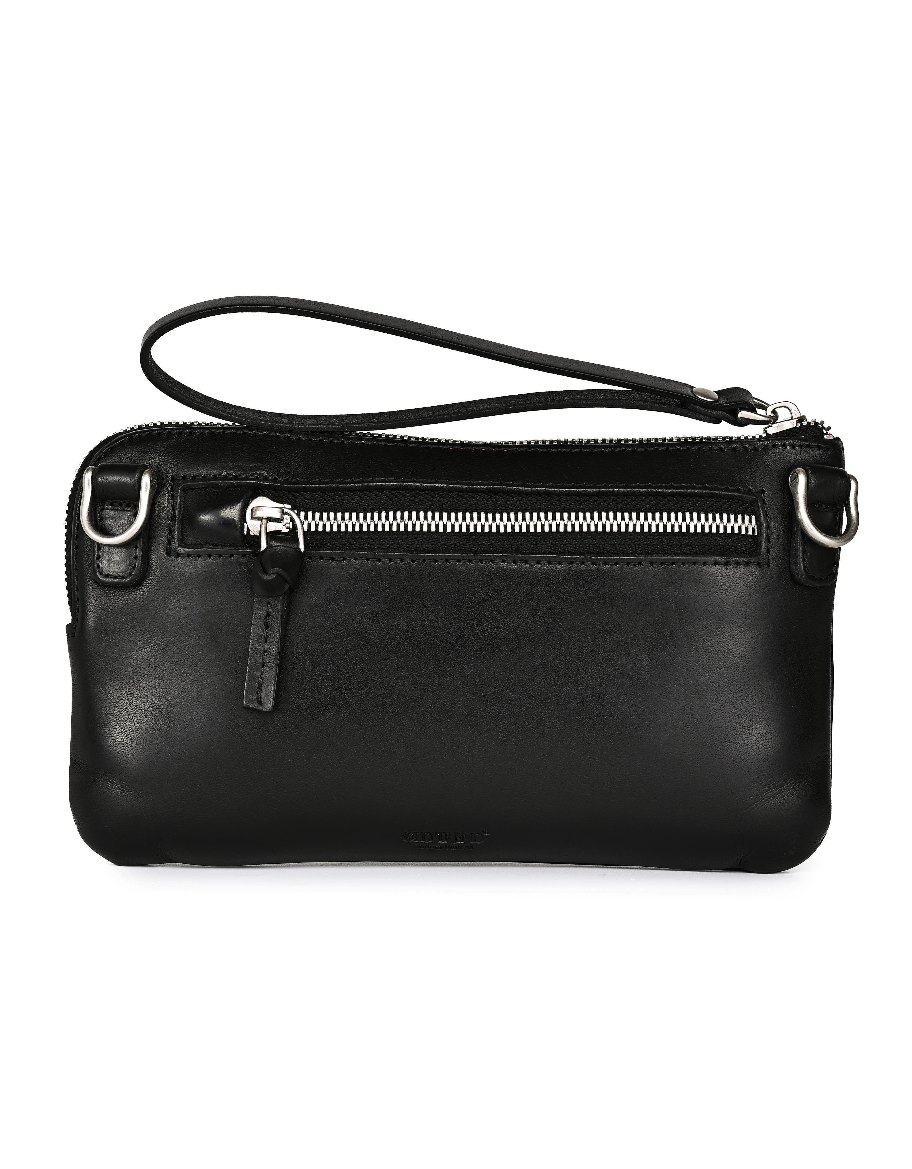 OLD TREND Dahlia Genuine Leather Compact Convertible Crossbody, Alternate, color, Black