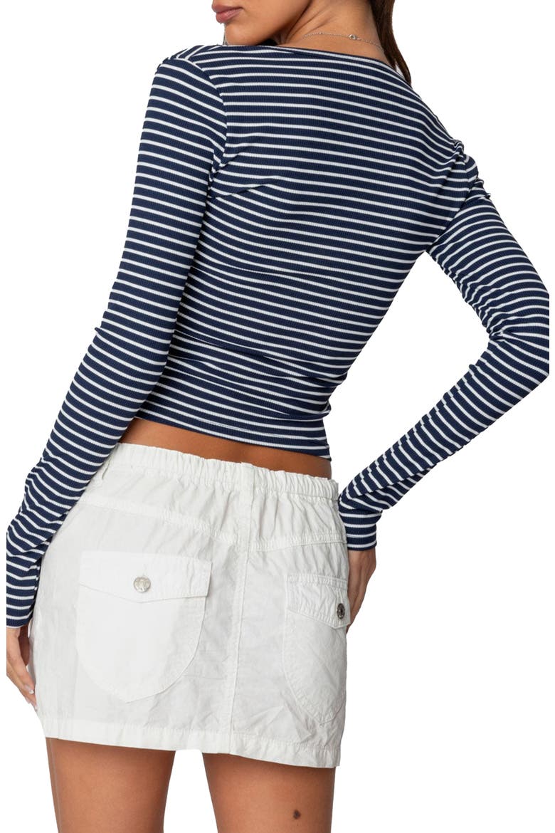 Alex Stripe Stretch Cotton Top, Alternate, color, NAVY-AND-WHITE