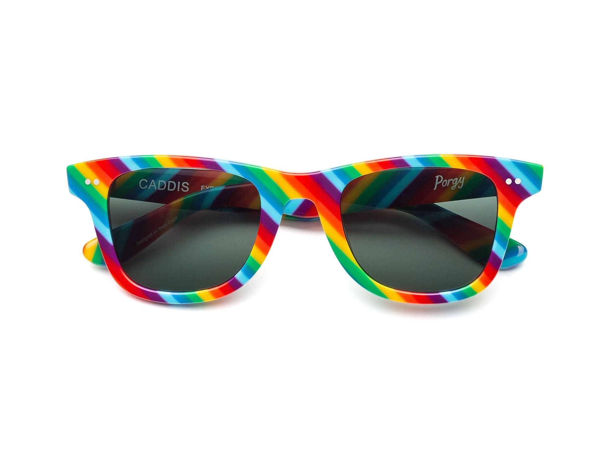 Caddis Porgy Backstage Pride | Polarized Sunglasses in Pride - Polarized Gray-Green 