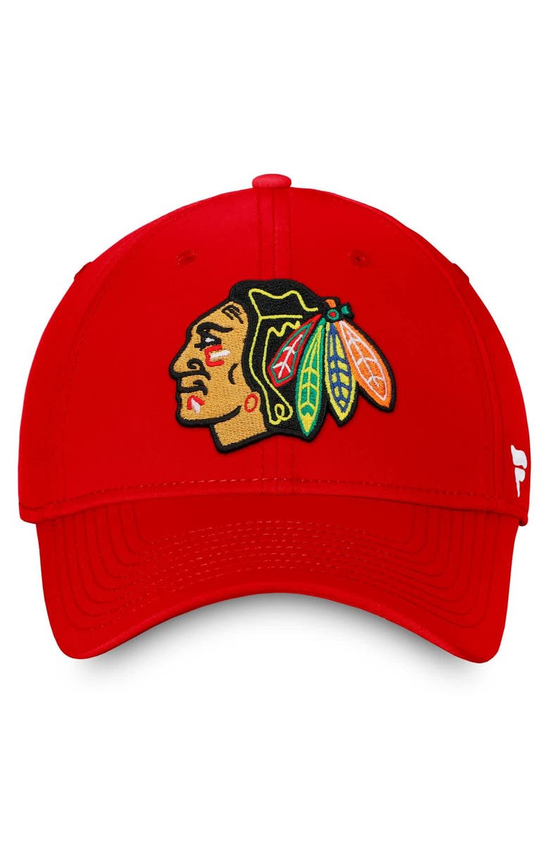 FANATICS Men's Fanatics Red Chicago Blackhawks Core Primary Logo Flex Hat, Alternate, color, 
