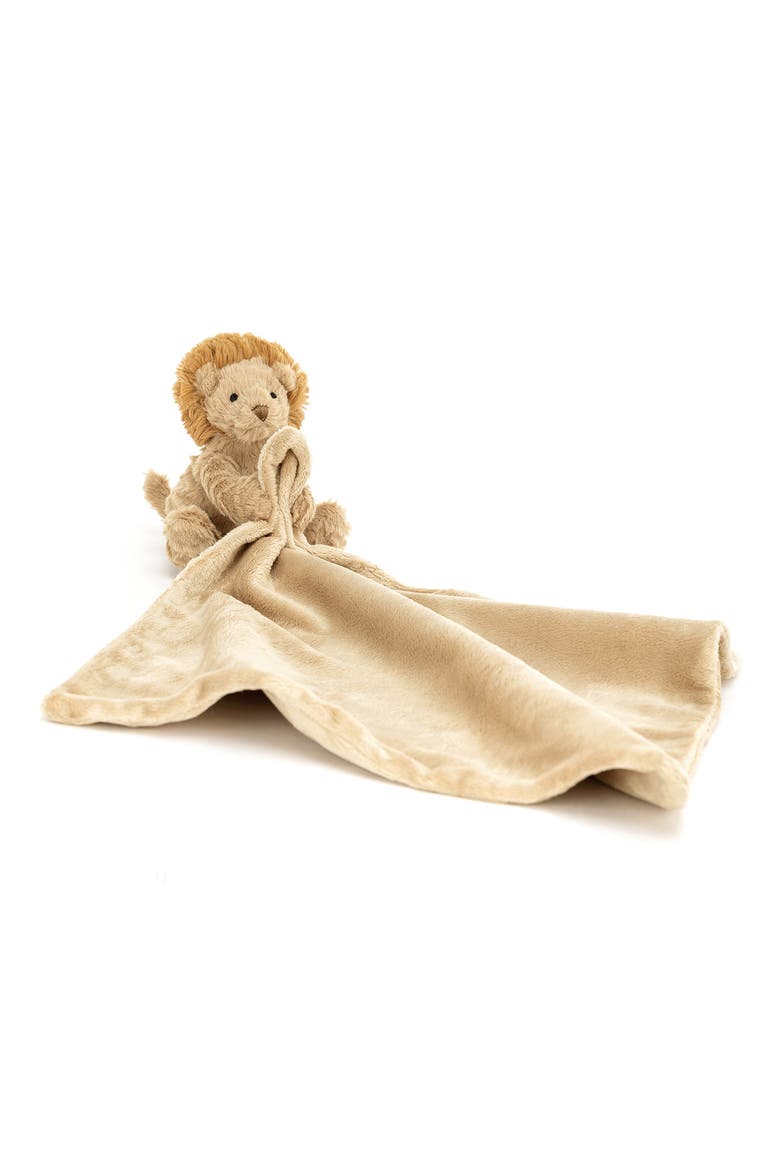Fuddlewuddle Lion Soother Blanket, Main, color, YELLOW