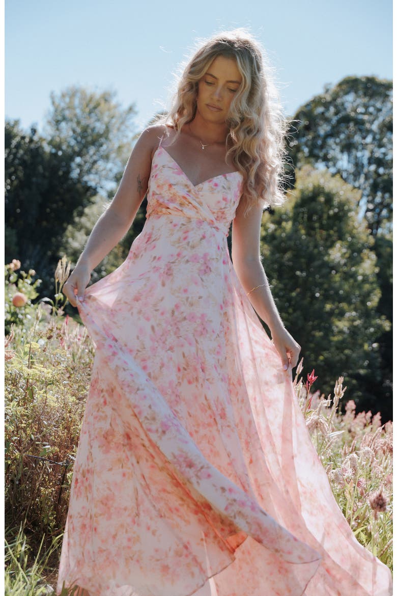 Madilyn Floral Maxi Sundress, Alternate, color, BLURRED PINK FLORAL
