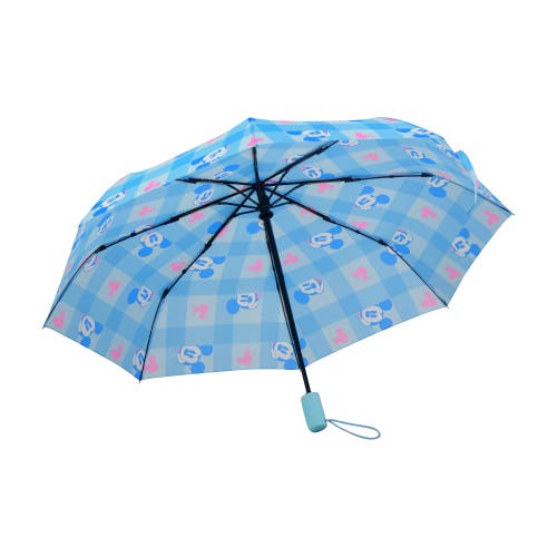 Disney Mickey Mouse Adult Rain Umbrella 39" Automatic Folding, Compact & Travel-friendly In Brown
