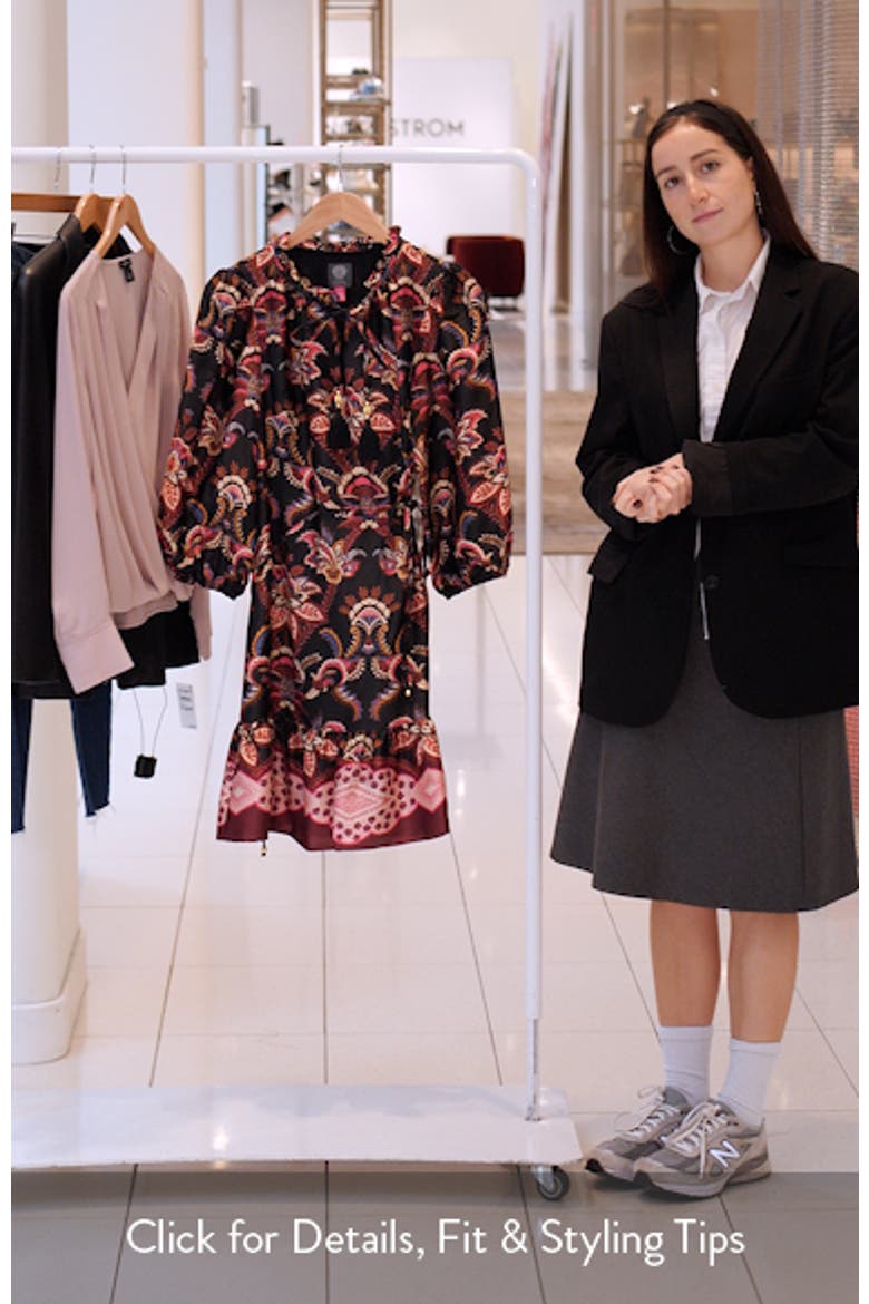 Floral Long Sleeve Fit & Flare Dress video