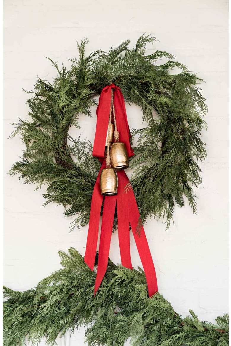 Greenery Wreath, Alternate, color, GREENERY