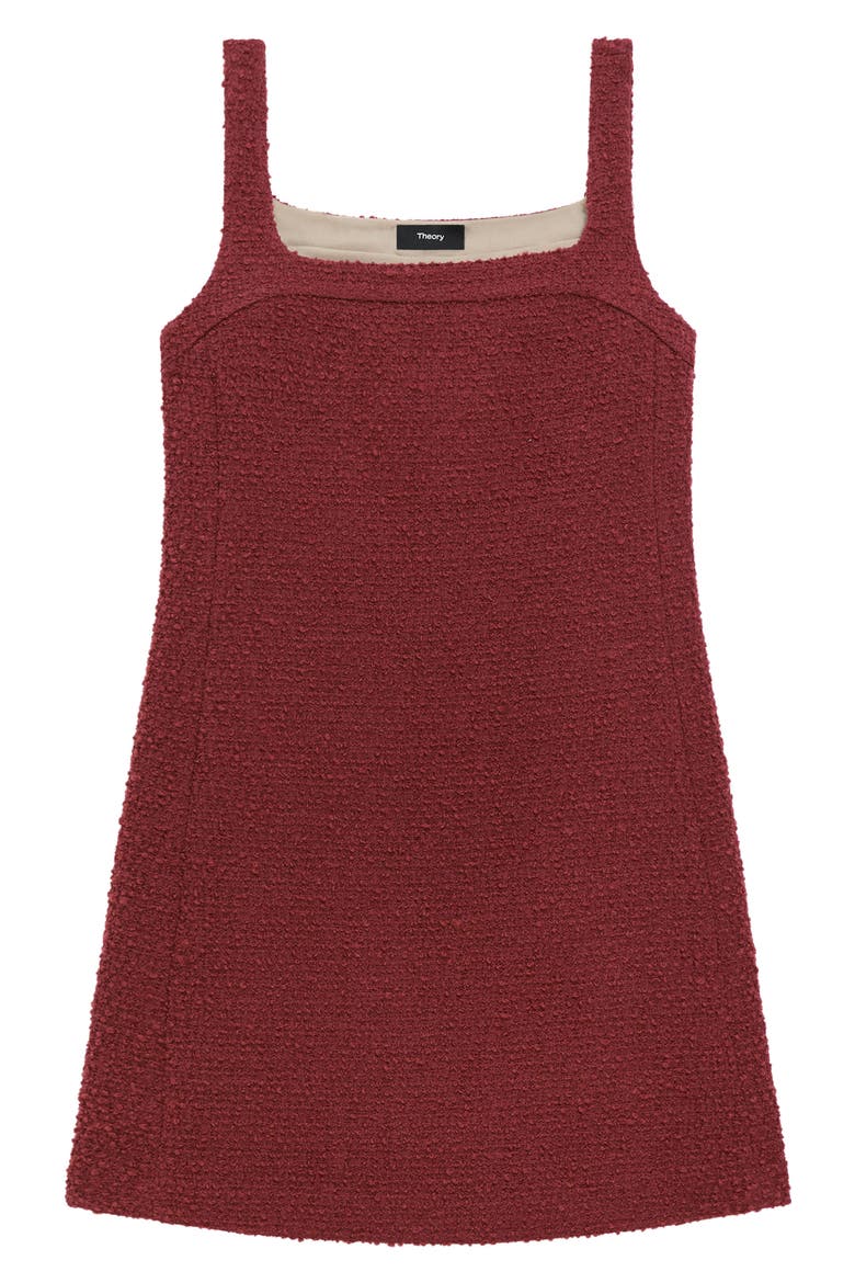Sleeveless Tweed Minidress, Alternate, color, OXBLOOD RED - 2PY