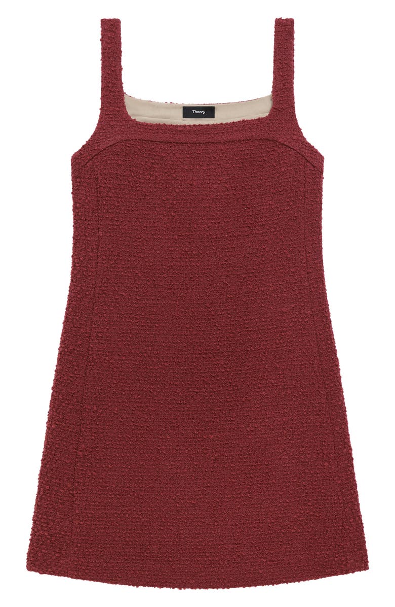 Theory Sleeveless Tweed Minidress, Alternate, color, Oxblood Red - 2Py