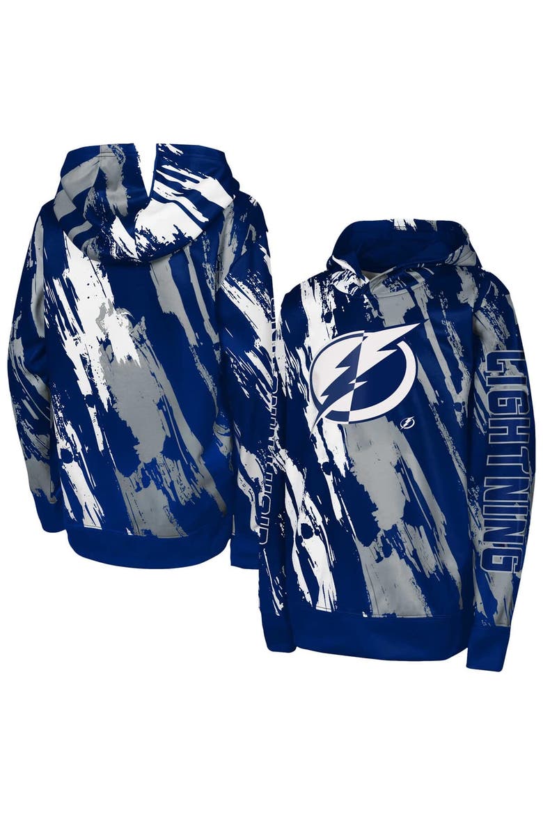 Youth Blue Tampa Bay Lightning Master Snipe Pullover Hoodie, Main, color, Blue