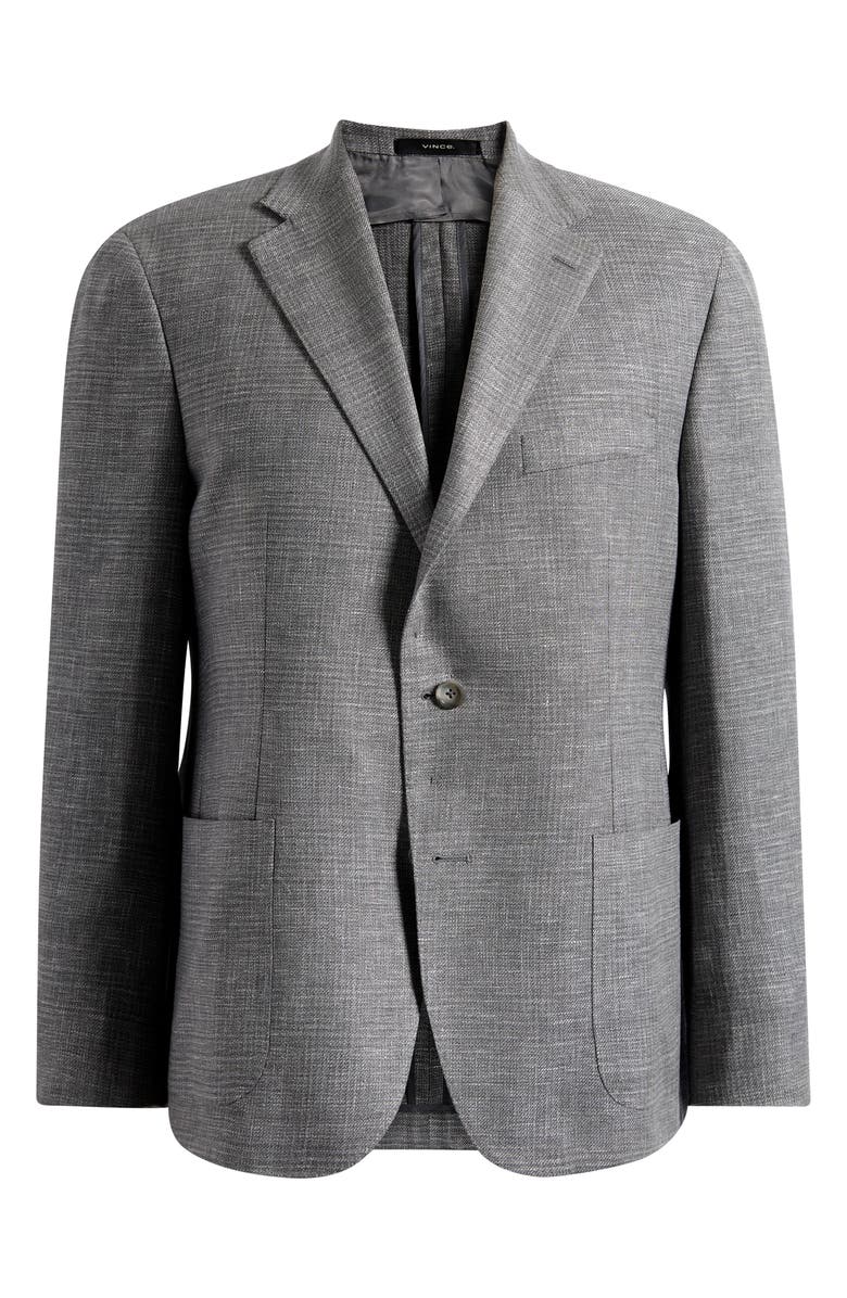 Vince Relaxed Fit Icon Stretch Linen, Wool & Silk Sport Coat, Main, color, Grey