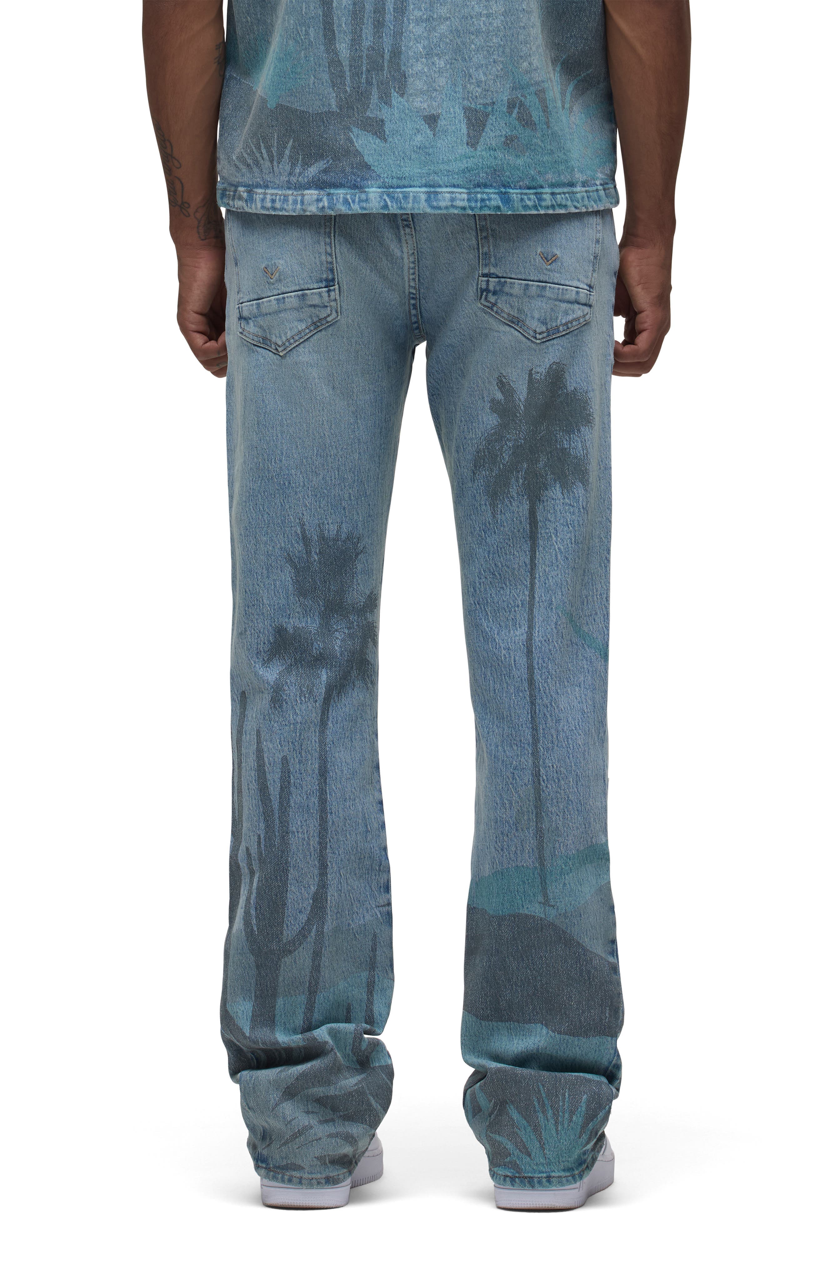 Walker Laser Print Kick Flare Jeans - image 2