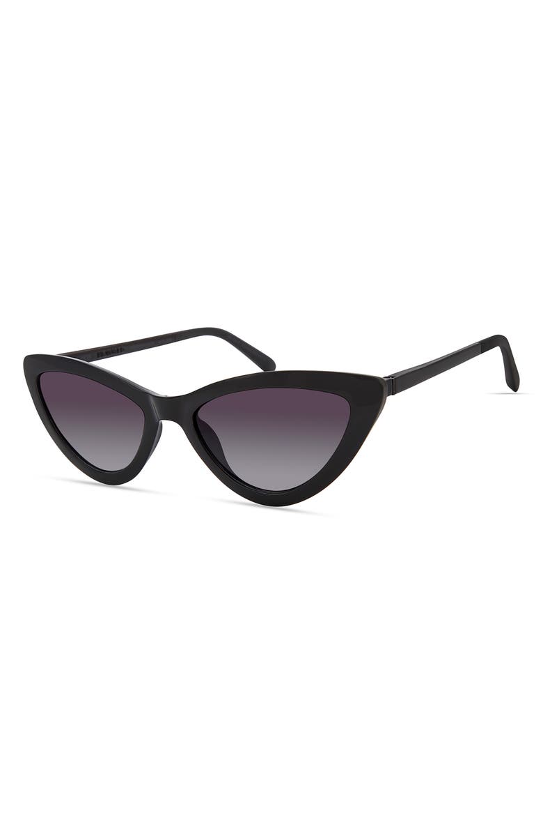 Eco Mina Cat Eye Sunglasses, Alternate, color, Black