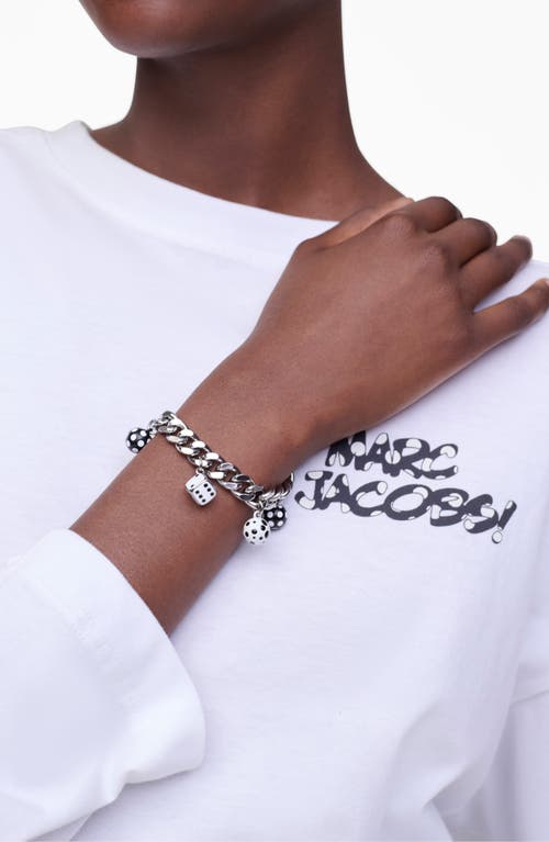 Marc Jacobs Dice Charm Bracelet In Gray