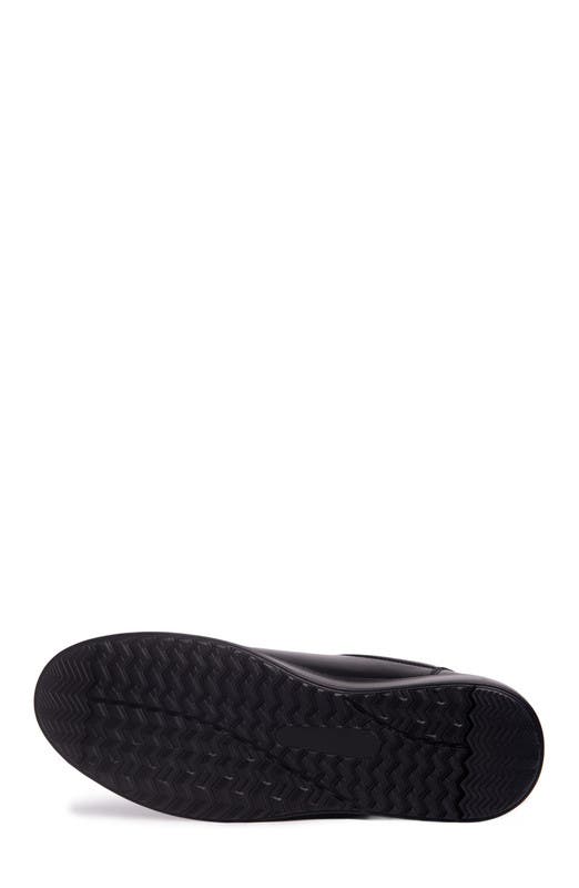 Allen Street Hands Free Technology Lightweight Leather Sneaker, Alternate, color, Black Napa Leather/Black Sole