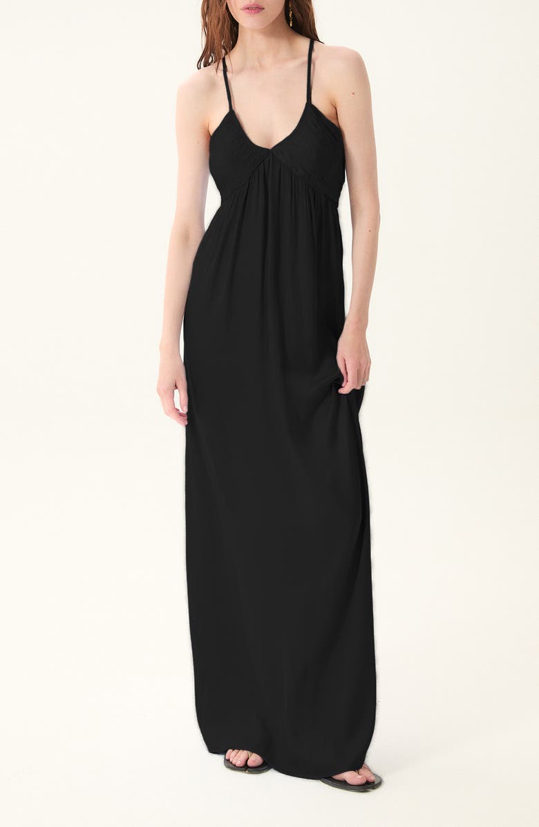 DELUC Rosello Sleeveless Maxi Dress, Main, color, Black