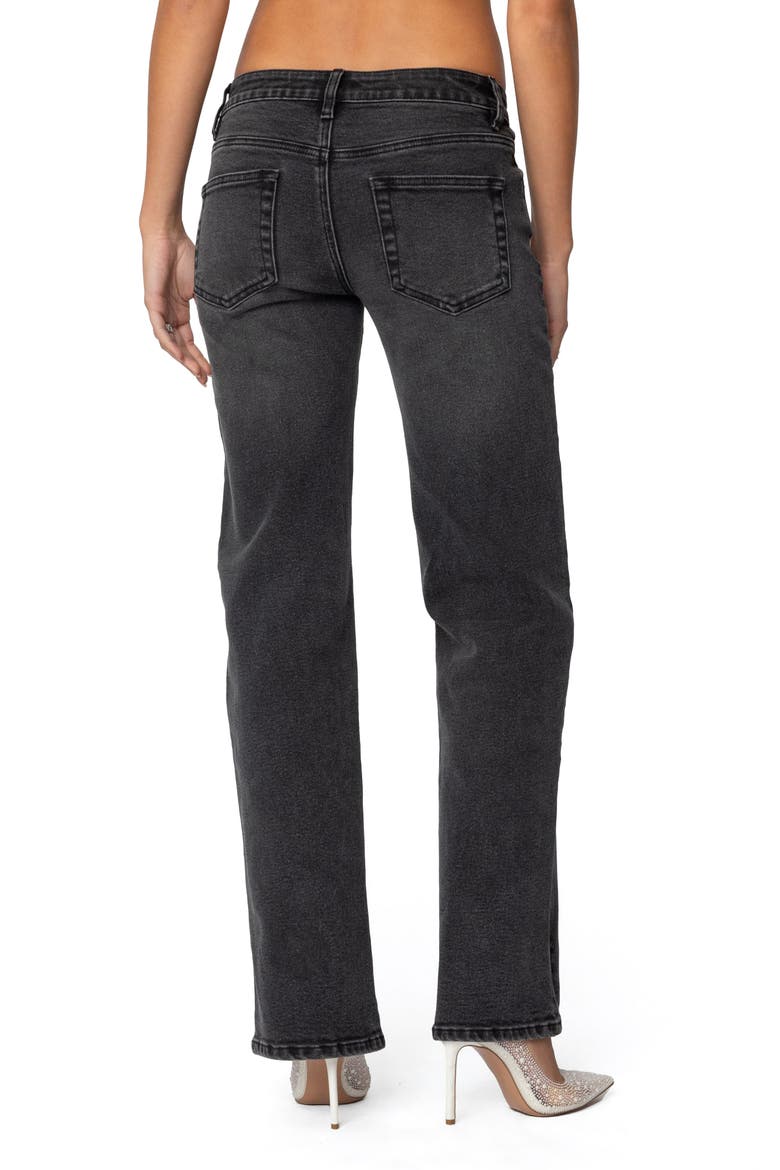 Shayna Low Rise Straight Leg Jeans, Alternate, color, BLACK