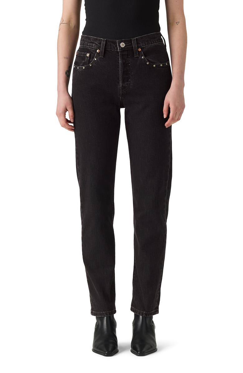 Levi's<sup>®</sup> 501<sup>®</sup> Studded High Waist Straight Leg Jeans, Main, color, La La Levi S